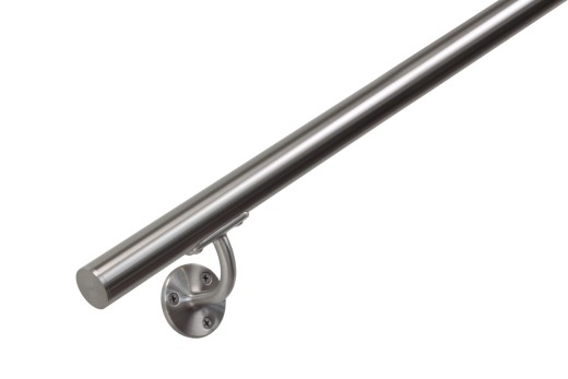 RVS trapleuning rond Ø33,7mm inclusief leuningdragers type L