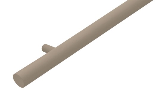 RVS/stalen trapleuning rond Ø42,4mm inclusief leuningdragers type K GRIJSBEIGE RAL1019