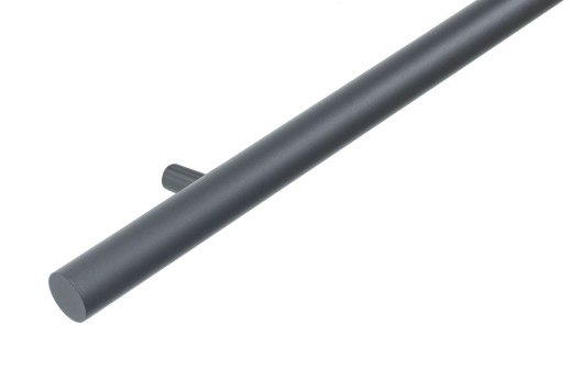 RVS/stalen trapleuning rond Ø42,4mm inclusief leuningdragers type K ANTRACIET RAL 7016