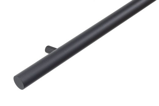 RVS/stalen trapleuning rond Ø42,4mm inclusief leuningdragers type K ZWARTGRIJS RAL 7021