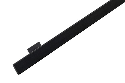 RVS trapleuning vierkant 40x10mm inclusief leuningdragers type T MAT ZWART RAL 9005