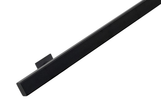 RVS trapleuning vierkant 40x20mm inclusief leuningdragers type T MAT ZWART RAL 9005