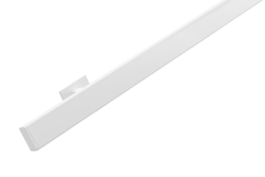 RVS trapleuning vierkant inclusief leuningdragers type T WIT RAL 9016