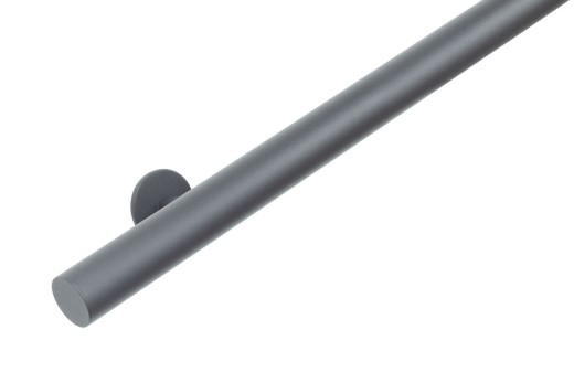 RVS trapleuning rond Ø42,4mm inclusief leuningdragers type S ANTRACIET RAL 7016