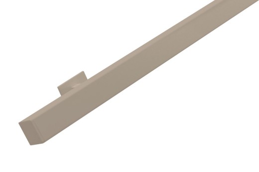 RVS/stalen trapleuning vierkant vlak 40x40mm inclusief leuningdragers type T GRIJSBEIGE RAL 1019