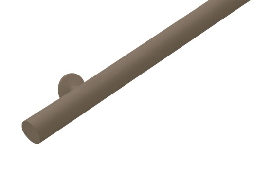 RVS/stalen trapleuning rond Ø42,4mm inclusief leuningdragers type S metallic coating BRONS-GOUD