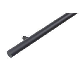 RVS/stalen trapleuning rond Ø42,4mm inclusief leuningdragers type K ZWARTGRIJS RAL 7021