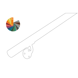 RVS/stalen trapleuning rond Ø42,4mm inclusief leuningdragers type L - RAL kleur naar wens