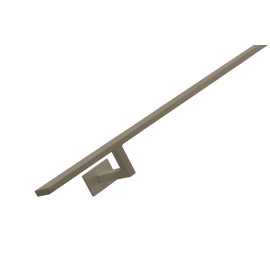 RVS/stalen trapleuning vierkant vlak 40x10mm inclusief leuningdragers type W lengte 89mm hoogte 45mm metallic coating BRONS-GOUD