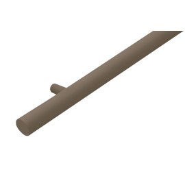 RVS/stalen trapleuning rond Ø42,4mm inclusief leuningdragers type K metallic coating BRONS-GOUD
