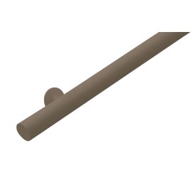 RVS/stalen trapleuning rond Ø42,4mm inclusief leuningdragers type S metallic coating BRONS-GOUD
