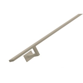 RVS/stalen trapleuning vierkant vlak 40x10mm inclusief leuningdragers type W lengte 89mm hoogte 45mm GRIJSBEIGE RAL 1019