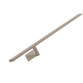 RVS/stalen trapleuning vierkant vlak 40x10mm inclusief leuningdragers type WV lengte 75mm hoogte 45mm GRIJSBEIGE RAL 1019