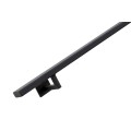Gebogen RVS trapleuning vierkant vlak 40x20mm inclusief leuningdragers type W MAT ZWART RAL 9005