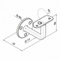 RVS leuningdrager TYPE G rond 