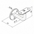 RVS leuningdrager TYPE E  vlak