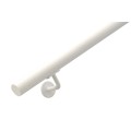 RVS trapleuning rond Ø42,4mm inclusief leuningdragers type H WIT RAL 9010