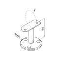 RVS leuningdrager type N WIT RAL 9016