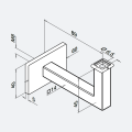 RVS leuningdrager type W 